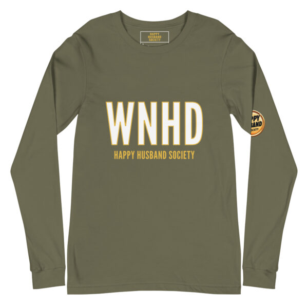 wnhd happy husband society premium long sleeve tee