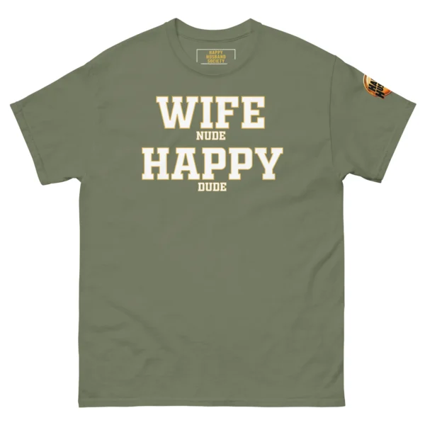 funny husband gift shirt military green classic tee
