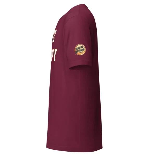 funny husband gift shirt maroon classic tee left sleeve