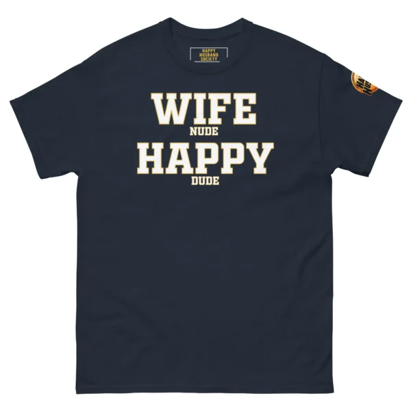 funny husband gift shirt navy classic tee