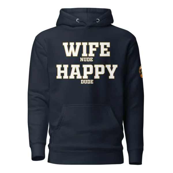 funny husband gift navy blazer premium hoodie front