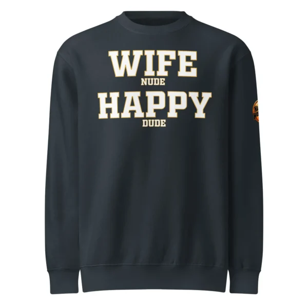 funny-husband-sweatshirt-gift-navy funny husband gift navy premium sweatshirt front